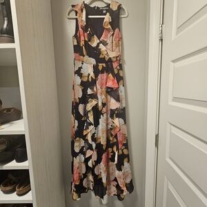 KARL LAGERFELD Floral Sleeveless Maxi Dress